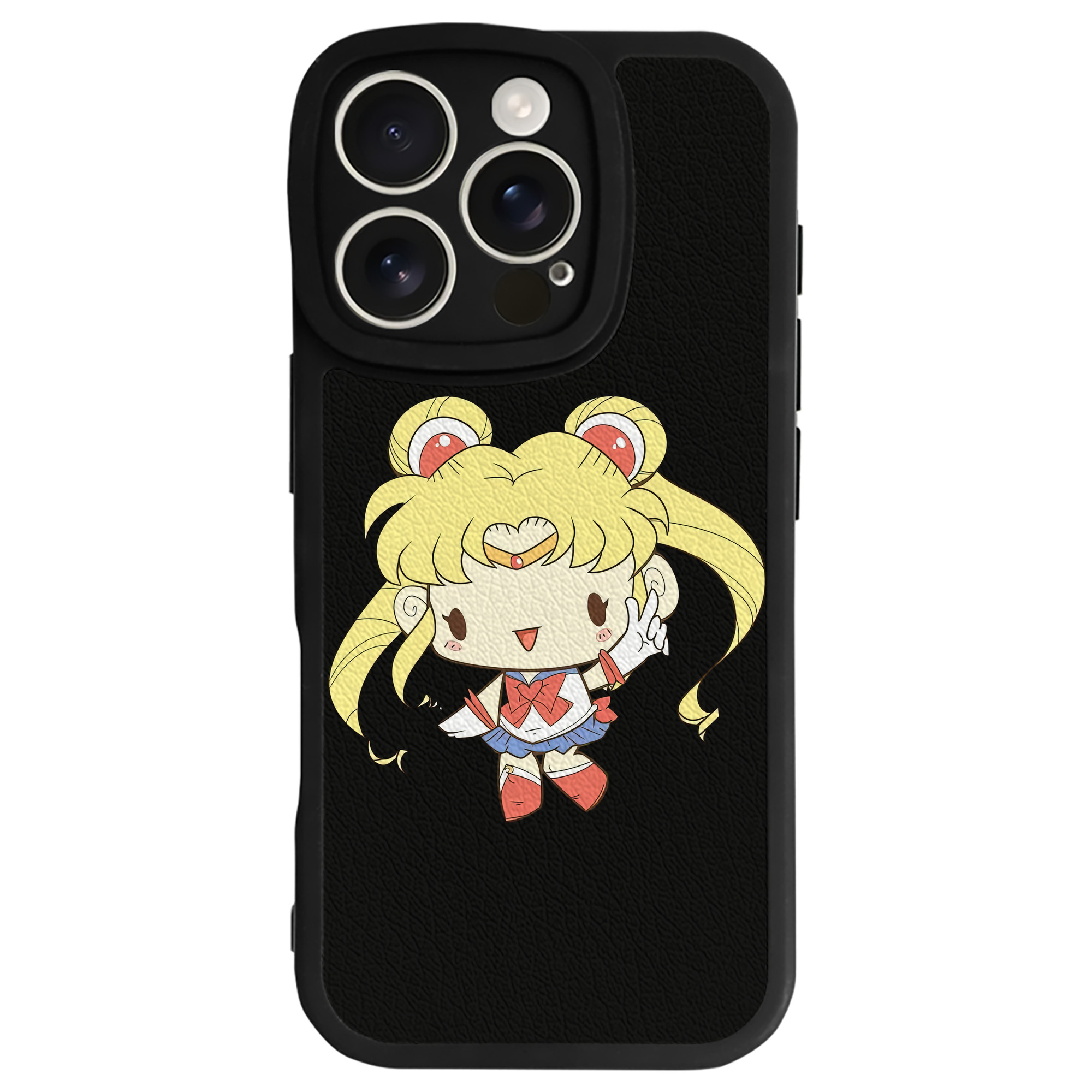 （画像用） 美少女戦士セーラームーン 月野 うさぎ つきの うさぎ Sailor Moon Tsukino Usagi 【iPhone 16シリーズ対応】シリコンスマホケース（レザー調） 材質：シリコン